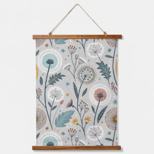 Tapisserie Suspendue Dandelion Whimsical & Floral Folal Art sans coutur