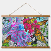 Tapisserie Suspendue Danse avec Fleurs & Papillons PV01 (Devant)