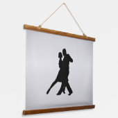 Tapisserie Suspendue Danseurs Tango Silhouette 2 Argent (Angulaire)