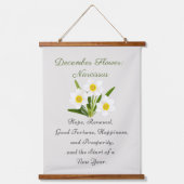 Tapisserie Suspendue Décembre Mois de naissance Fleur Narcisse Élégant (Recto)