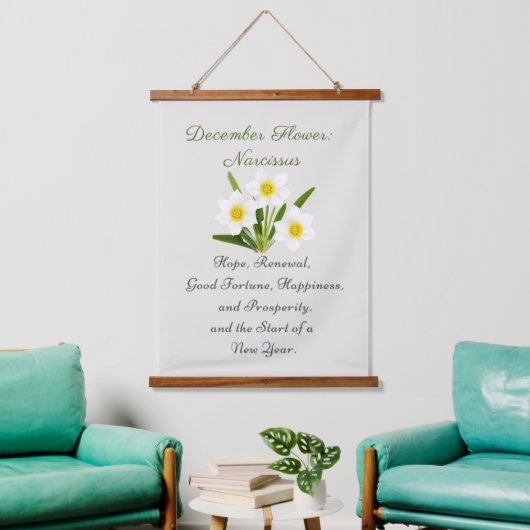 Tapisserie Suspendue Décembre Mois de naissance Fleur Narcisse Élégant (Salon)