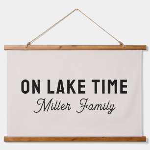Tapisserie Suspendue Décor de maison de lac personnalisé sur le lac Tem
