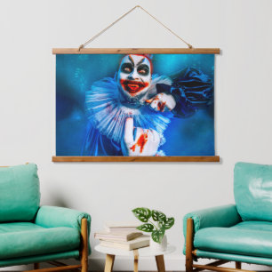 Tapisserie Suspendue Déguisement de clown de SlipperyJoe Happy Hallowee