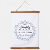 Tapisserie Suspendue Delicate Neutral Flowers Reading Glasses Logo (Recto)
