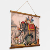 Tapisserie Suspendue Des Hommes Accompagnent Un Acte De Cirque Avec Un  (Angulaire)