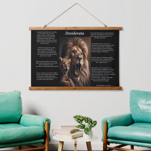 Tapisserie Suspendue Desiderata : La douce Touche d'un père (Salon)