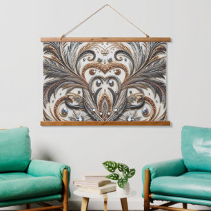 Tapisserie Suspendue Design baroque glamour avec Parties scintillant et