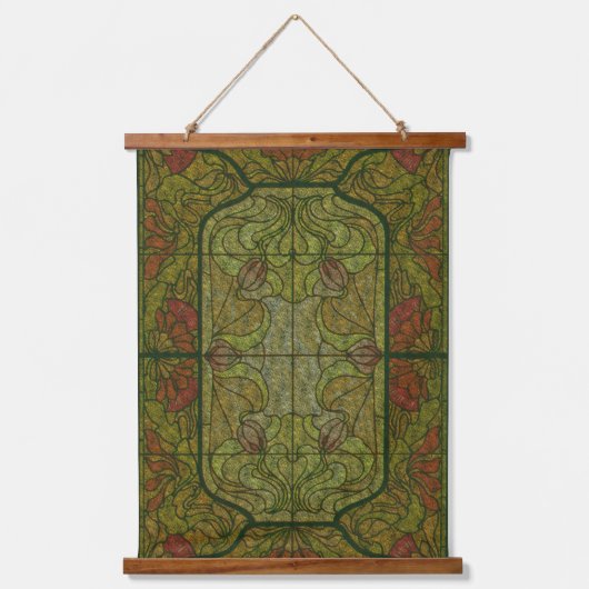 Tapisserie Suspendue Design d'art floral en verre (Recto)