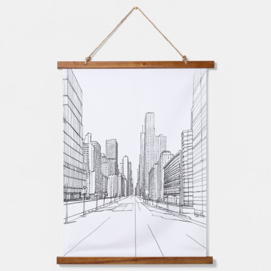 Tapisserie Suspendue Dessin d'architecture (Recto)