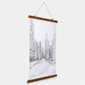 Tapisserie Suspendue Dessin d'architecture (Angulaire)