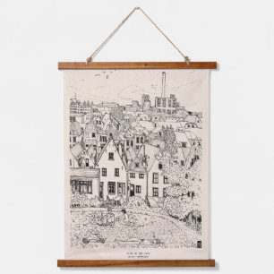 Tapisserie Suspendue Dessin d'encre de stylet Leiden South Hollande Pay