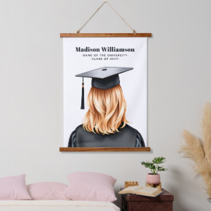 Tapisserie Suspendue Diplômée moderne personnalisée Femme Diplômée