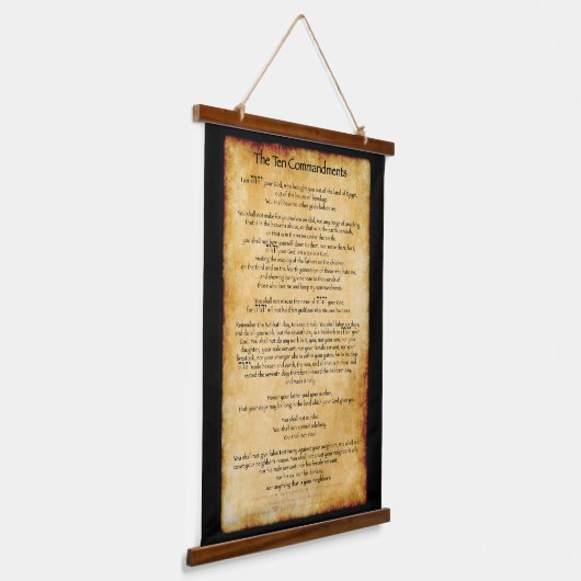 Tapisserie Suspendue Dix Commandements - Parchemin Brûlé (Angulaire)