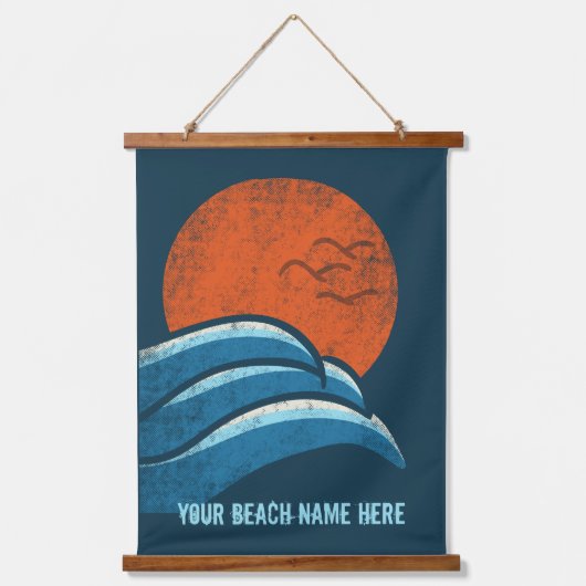 Tapisserie Suspendue do-it-yourself Custom Travel Poster Plage Ocean Su (Recto)