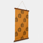 Tapisserie Suspendue Doodles d'Halloween boho mandala citrouilles Autom (Angulaire)