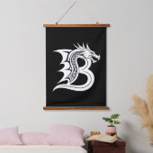 Tapisserie Suspendue Dragon Styled Letter B, Dragon Alphabet, Monogram (Chambre à coucher)