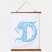 Tapisserie Suspendue Dragon Styled Letter D, Dragon Alphabet, Monogram (Recto)