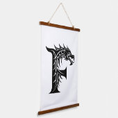 Tapisserie Suspendue Dragon Styled Letter F, Dragon Alphabet, Monogram (Angulaire)