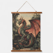 Tapisserie Suspendue Dragon vintage en forêt (Recto)