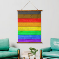 Drapeau de fierté gay inclusif SlipperyJoe's à tex