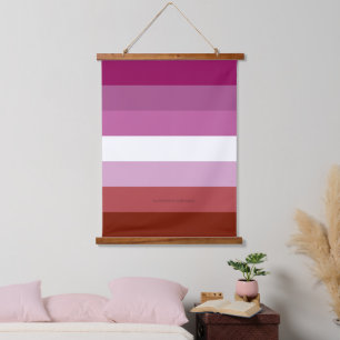 Tapisserie Suspendue Drapeau de fierté lesbienne de SlipperyJoe's fémin