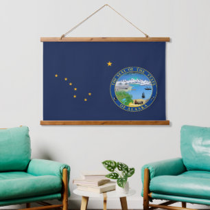 Tapisserie Suspendue Drapeau de l'Alaska Patriotique