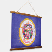 Tapisserie Suspendue Drapeau de l'État du Minnesota en détresse (Angulaire)