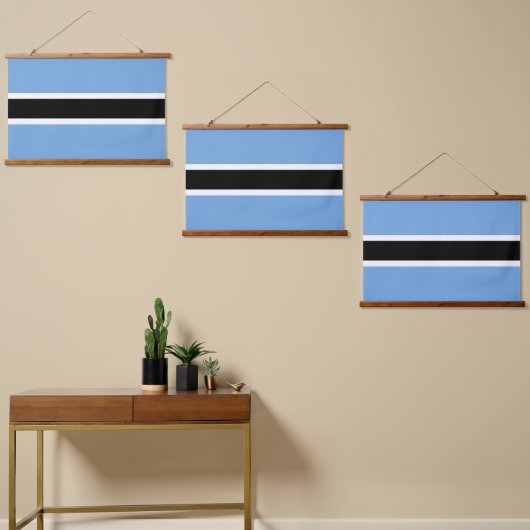 Tapisserie Suspendue Drapeau du Botswana (Asymétrique)