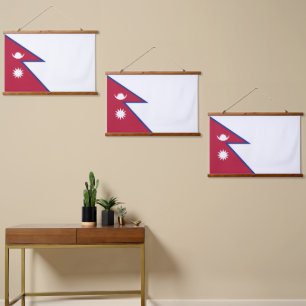 Tapisserie Suspendue Drapeau du Népal