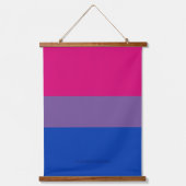 Tapisserie Suspendue Drapeau SlipperyJoe's Bisexual Pride lavande-rose (Recto)