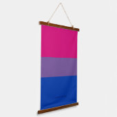 Tapisserie Suspendue Drapeau SlipperyJoe's Bisexual Pride lavande-rose (Angulaire)