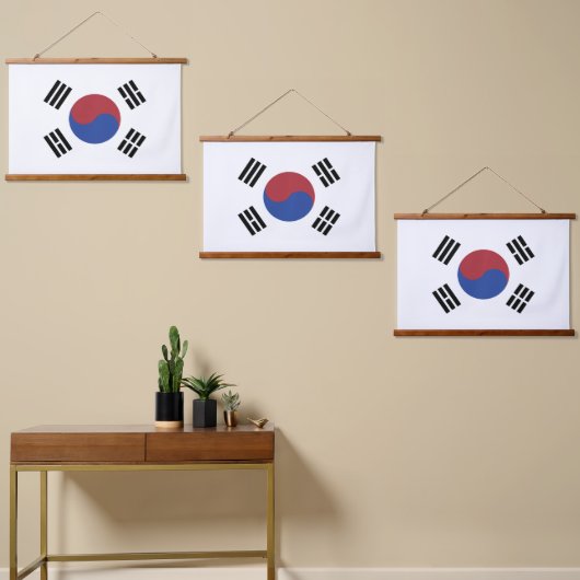 Tapisserie Suspendue drapeau sud-coréen (Asymétrique)