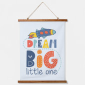 Tapisserie Suspendue Dream Big Little One Rocket (Recto)