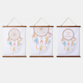 Tapisserie Suspendue Dreamcatcher de Boho sur l'ensemble blanc de 3 (Tripler)