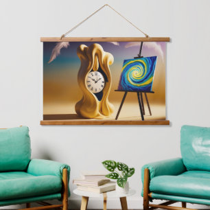 Tapisserie Suspendue Dreamlike Golden Time Imaginaire Payscape Art
