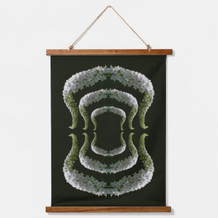 Tapisserie Suspendue Dreamy Curling Fleur sauvage blanc Abstrait