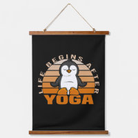 Drôle pingouin mignon faisant du yoga. drôles de y