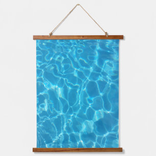 Tapisserie Suspendue Eau de piscine bleu ciel cristallin