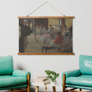 Tapisserie Suspendue Edgar Degas Classe Danse Ballet Art Bois Mur