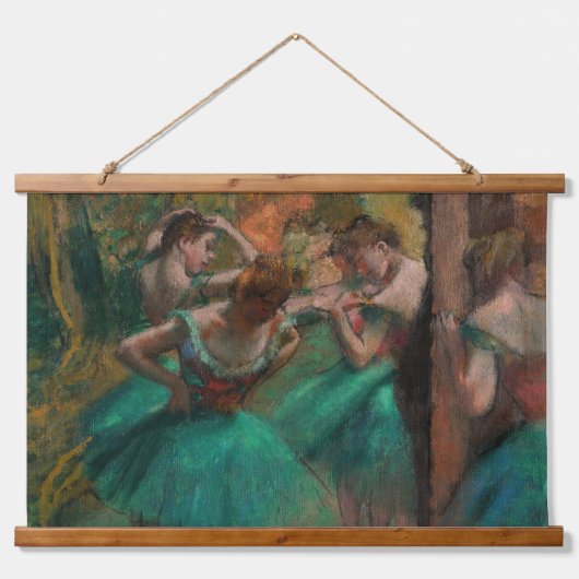 Tapisserie Suspendue Edgar Degas - Danseurs, rose et vert (Devant)