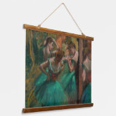 Tapisserie Suspendue Edgar Degas - Danseurs, rose et vert (Angulaire)