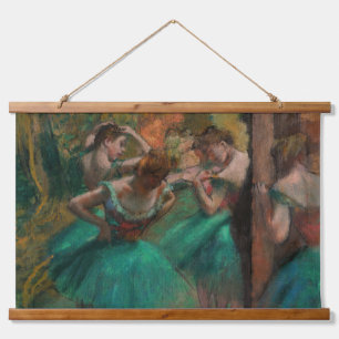 Tapisserie Suspendue Edgar Degas - Danseuses, rose et vert