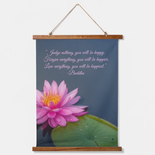 Tapisserie Suspendue Editable Lotus Juge Rien Pardonner Tout (Recto)