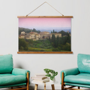 Tapisserie Suspendue Effet belle aquarelle Toscane Italie