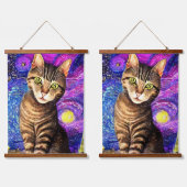 Tapisserie Suspendue Élégant chat d'aérographe Abstrait (Double)