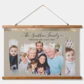 Tapisserie Suspendue Elégant Taupe Moderne & Or Ajouter Votre Famille D (Devant)