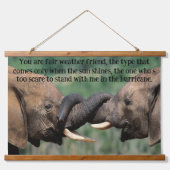 Tapisserie Suspendue Eléphants ensemble se tenant mutuellement des tron (Devant)