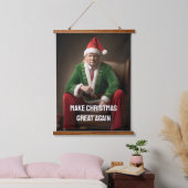 Tapisserie Suspendue Elf de Noël Donald Trump (Chambre à coucher)