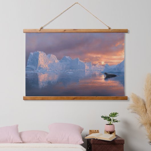 Tapisserie Suspendue Embre Antarctique : Le répit du coucher de soleil  (Chambre à coucher)