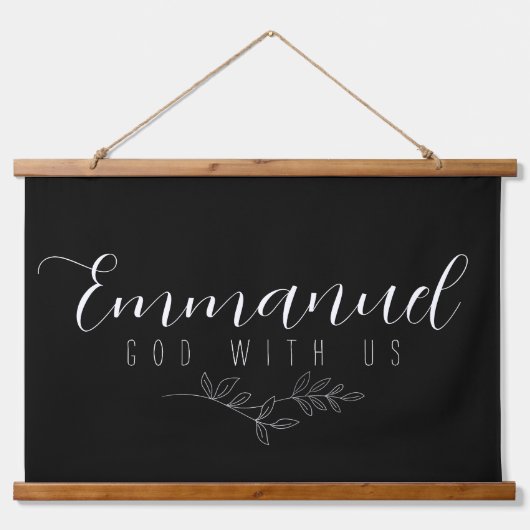 Tapisserie Suspendue Emmanuel God With Us Botanical Elegant Art Feuille (Devant)